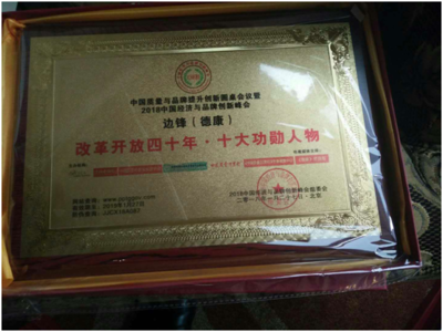 環(huán)球國際典當(dāng)投資置業(yè)集團(tuán)CEO邊鋒(德康)獲:十大功勛人物前.